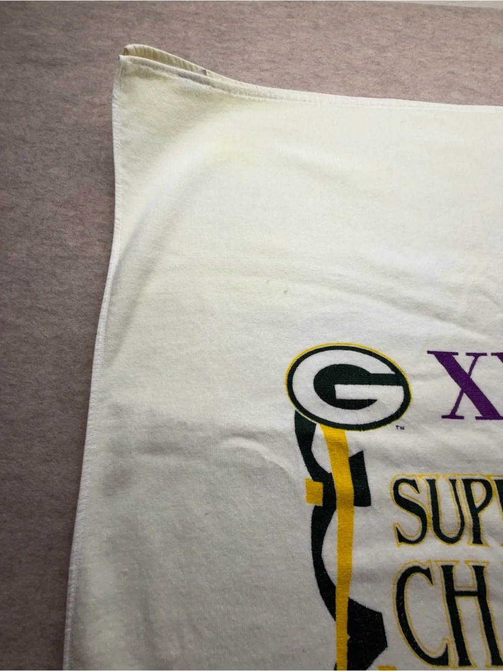 Vintage 1997 Green Bay Packers Super Bowl XXXI Champions Towel NFL 35x60